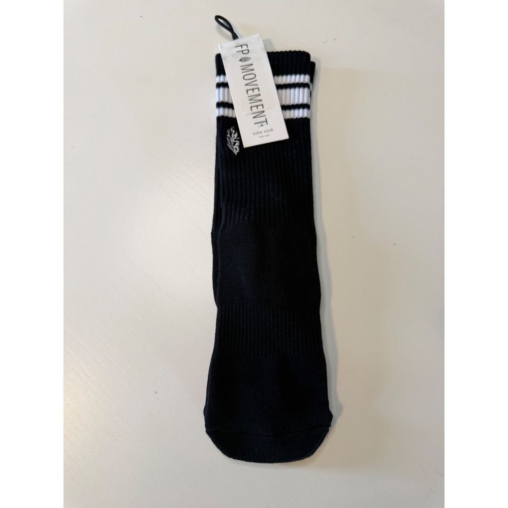 FP Movement x Lucky Honey Black White Striped Tube Socks TSS01 One Size NWT